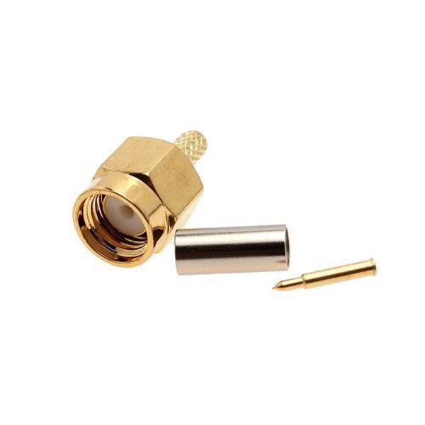 5PCS SMA Male 50-1.5 RF connector For RG174 RG316 LMR100 Cable 