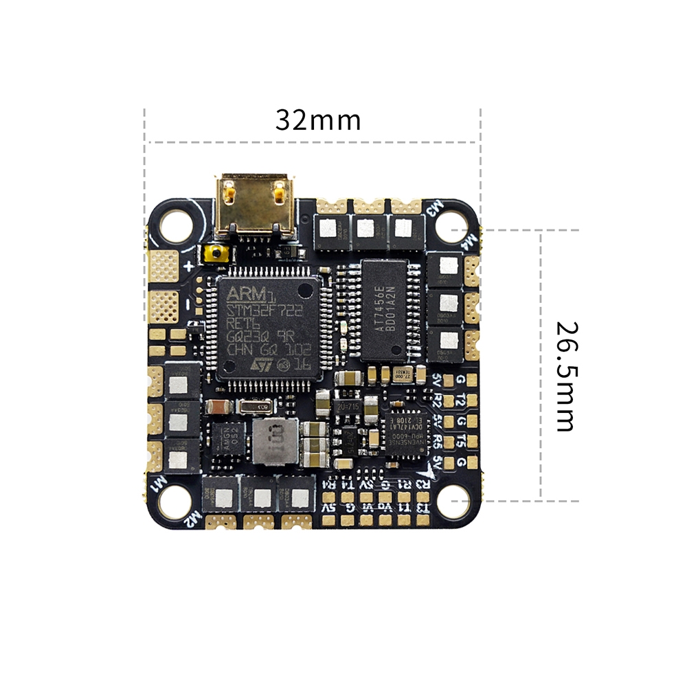 26.5x26.5mm GEPRC GEP F722-45A F7 Flight Controller AIO 45A BL_S 2-6S 4in1 Brushless ESC for Cinelog35 HD Whoop RC Drone FPV Racing