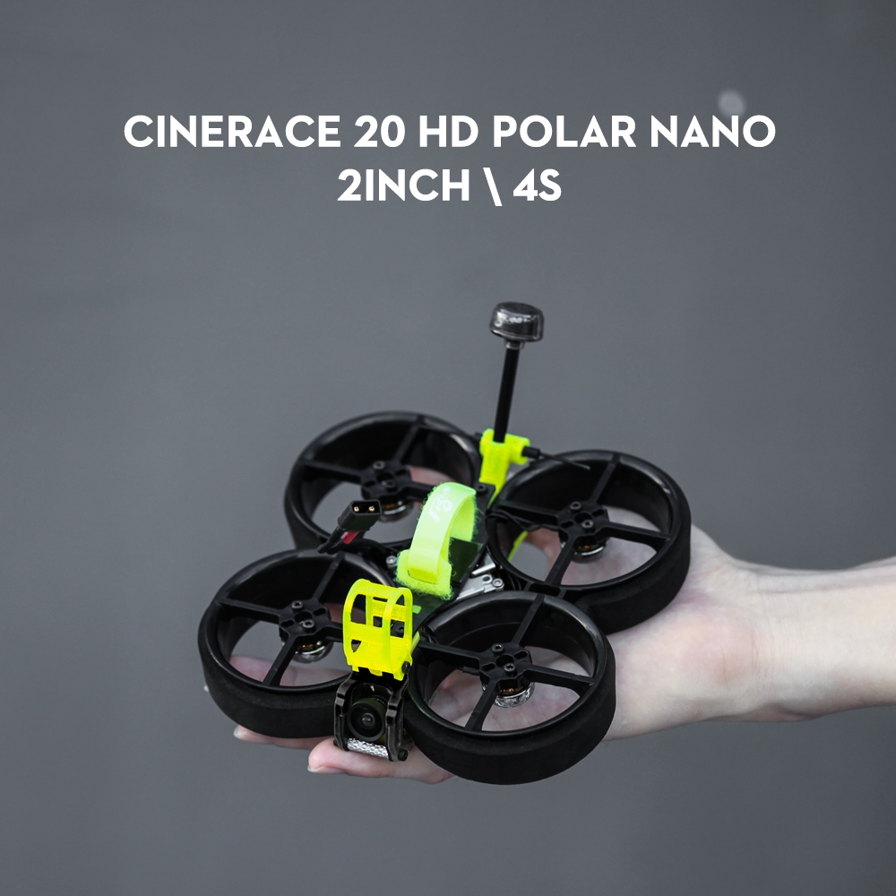 Flywoo CineRace20 HD 2 дюймов 4S Racewhoop Cinewhoop FPV Racing RC Дрон PNP / BNF с Caddx Polar Nano GOKU GN 405S 20A AIO FC - BNF-DJI