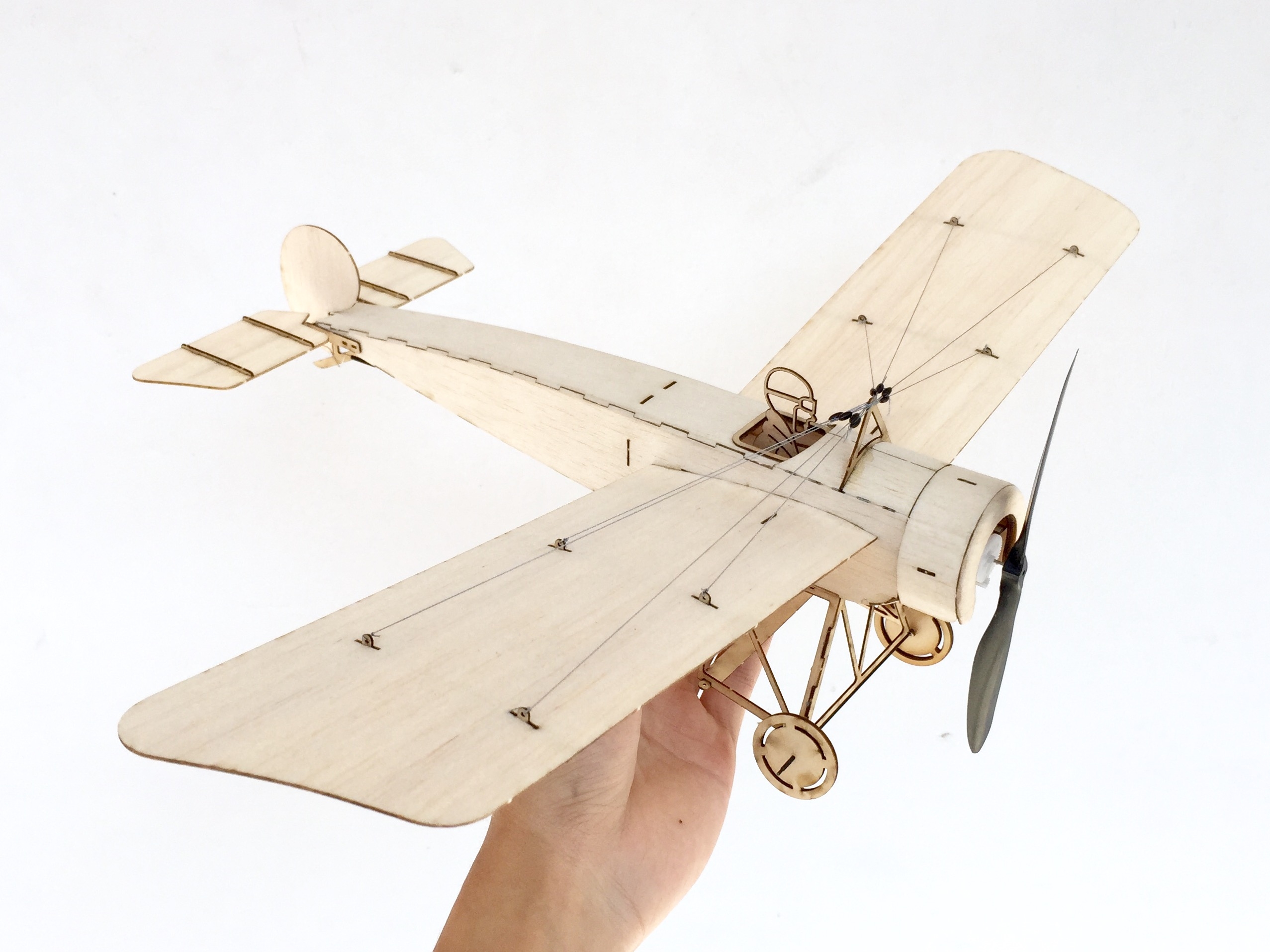 MinimumRC Fokker E3 420mm Wingspan Balsa Wood Laser Cut RC Airplane KIT