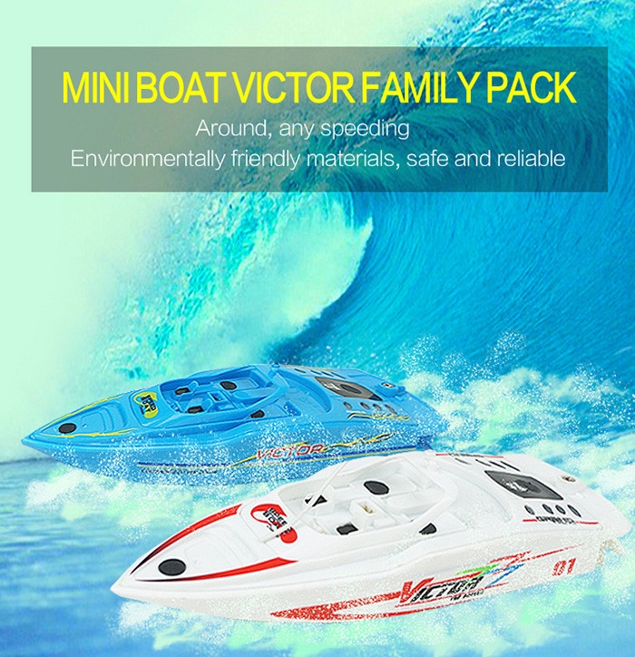 CREATE TOYS 3392B Yacht Simulation Model 4 Channel RC Toy 2Pcs / Set