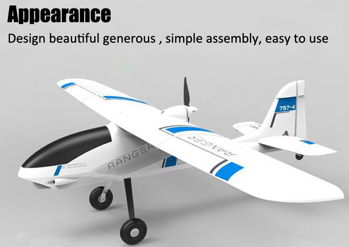 Volantex Ranger 757 - 4 EPO Remote Control Glider 4CH RTF Brushless Motor ESC Soaring Aeroplane with Mountable FPV