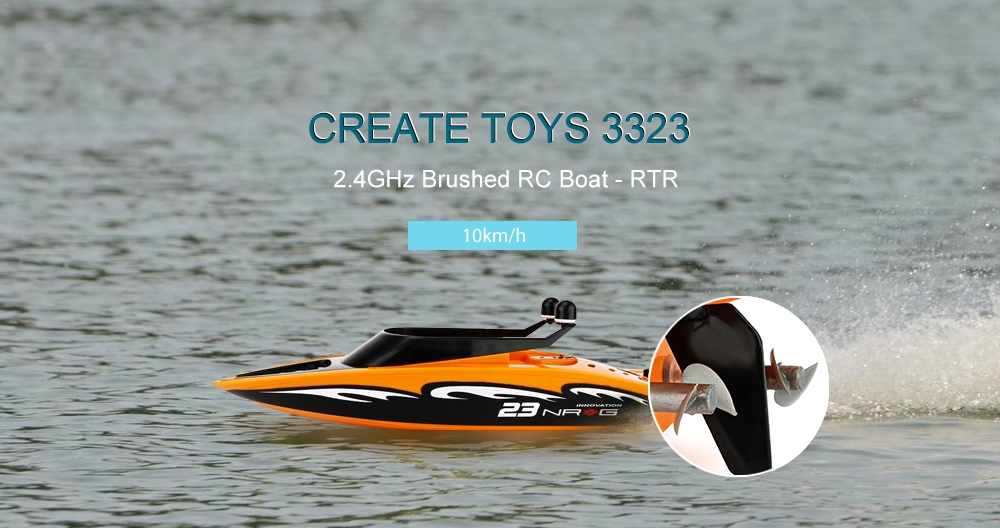 CREATE TOYS 3323 2.4GHz Brushed RC Boat - RTR