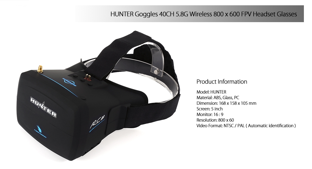 HUNTER FPV Goggles + Monitor