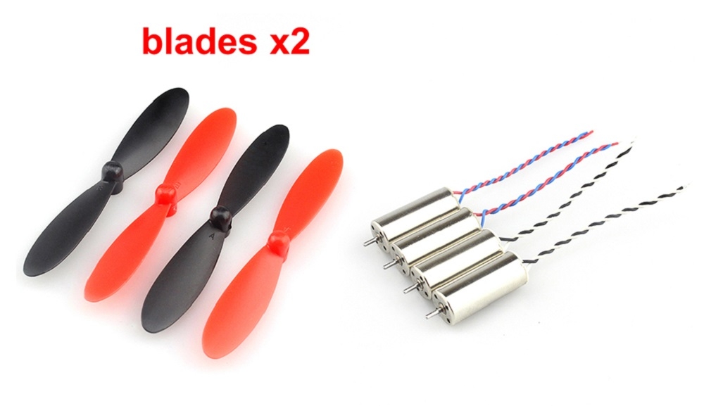 8pcs 57mm Propeller + 4 x No. 820 Brushed Motor Set