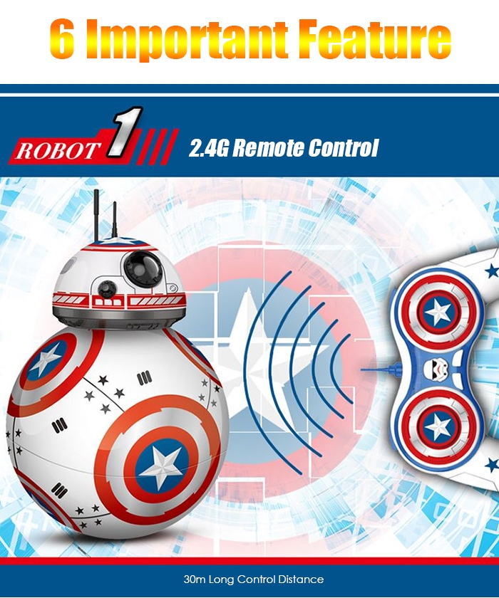 2.4G Remote Control Spherical Robot with Light / Sound
