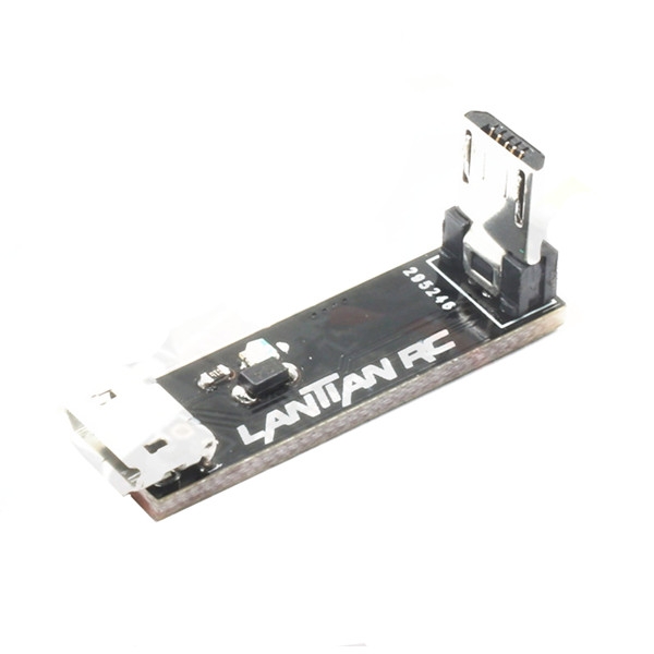 L Type Right Angle Micro USB Transfer Extension Module with LED Light Male To Female 