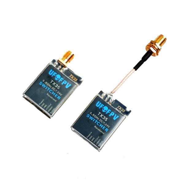 UFOFPV TX35 5.8G 40CH Raceband 0/25/300mW Switchable A/V FPV Transmitter RP-SMA/SMA Female