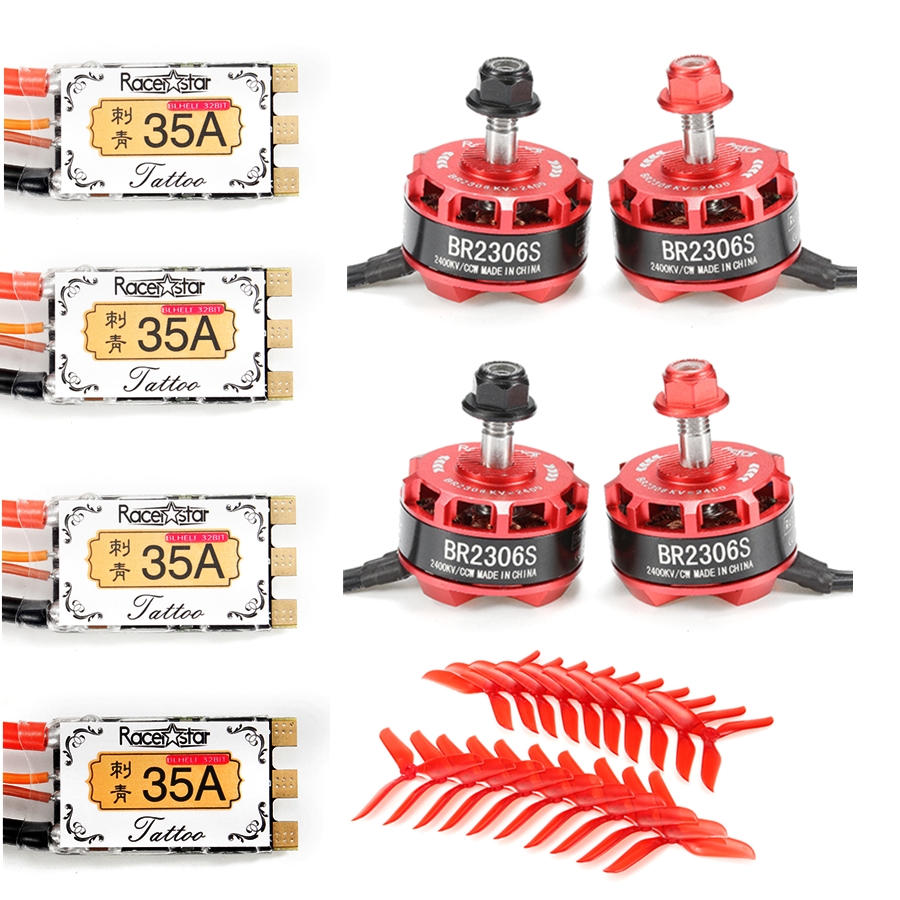 Racerstar BR2306S 2400KV Motor + TATTO 35A ST BLheli_32Bit ESC Dshot1200 Ready + 5048 V2 Prop