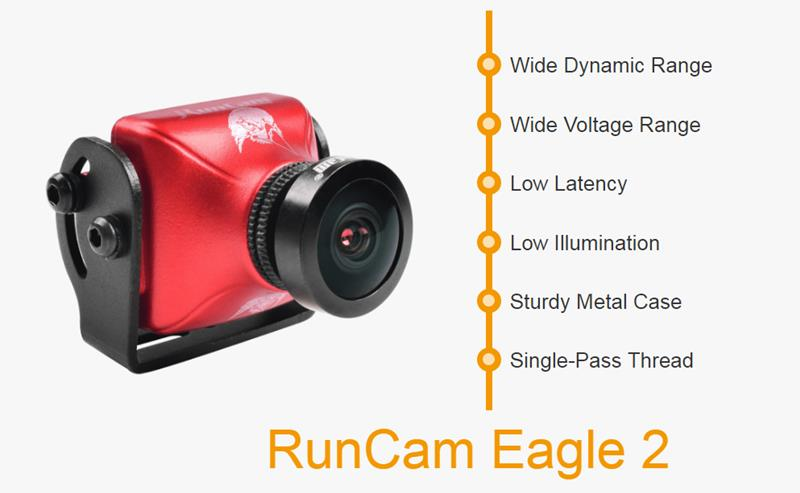 RunCam Eagle 2 800TVL CMOS 2.1mm/2.5mm 4:3/16:9 NTSC/PAL Switchable Super WDR FPV Camera Low Latency