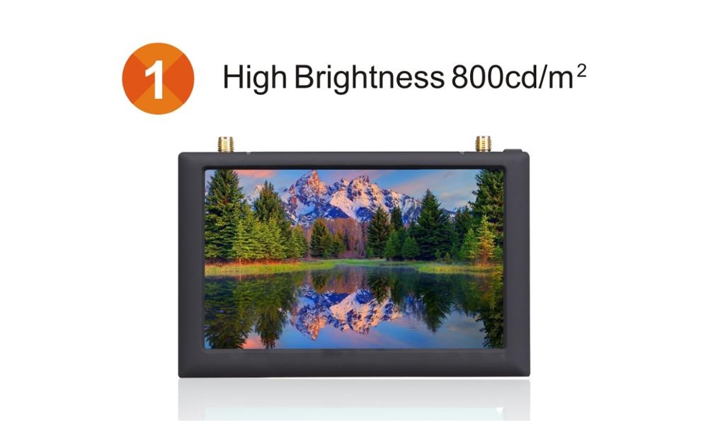 FXT HD FPV screen FX508 High Brightness Autoscan 5.8GHz DVR FPV Monitor With One-key-Recording